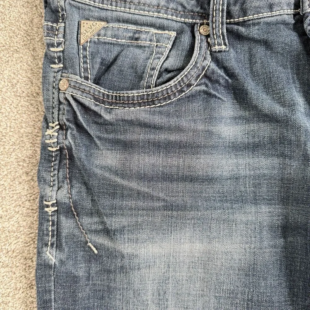 Salvage Supply Company Mayhem Bootcut Jeans Mens Buckle Dark Wash Size 38R